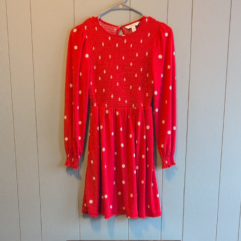 POPSUGAR Red Dress with White Dots
